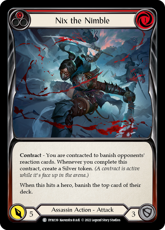 Nix the Nimble (Red) [DYN139] (Dynasty)  Rainbow Foil | Gam3 Escape