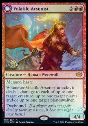 Volatile Arsonist // Dire-Strain Anarchist [Innistrad: Crimson Vow Prerelease Promos] | Gam3 Escape