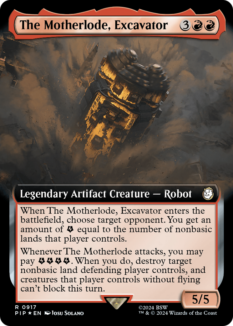 The Motherlode, Excavator (Extended Art) (Surge Foil) [Fallout] | Gam3 Escape