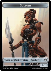 Elemental (0014) // Soldier (0026) Double-Sided Token [Outlaws of Thunder Junction Commander Tokens] | Gam3 Escape