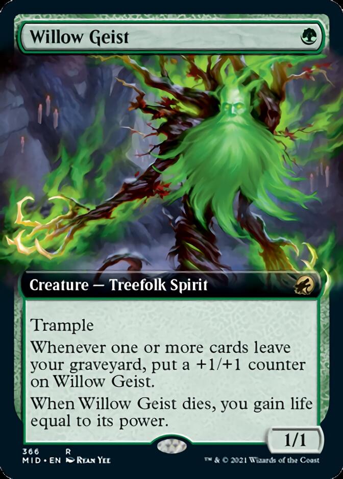 Willow Geist (Extended Art) [Innistrad: Midnight Hunt] | Gam3 Escape