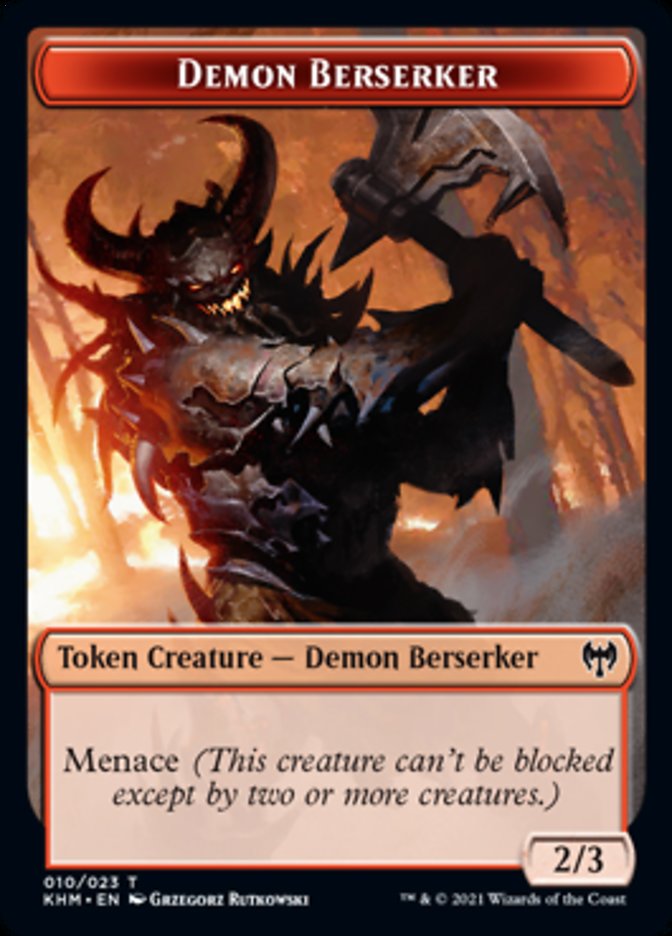 Demon Berserker Token [Kaldheim Tokens] | Gam3 Escape