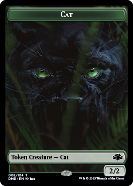 Goblin // Cat (008) Double-Sided Token [Dominaria Remastered Tokens] | Gam3 Escape