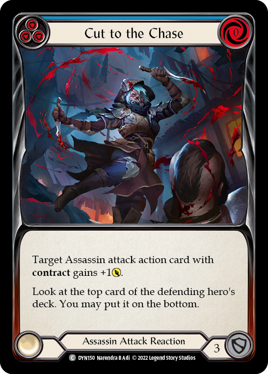 Cut to the Chase (Blue) [DYN150] (Dynasty)  Rainbow Foil | Gam3 Escape