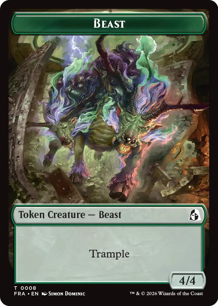 Forest Tentacle // Beast Double-Sided Token [Reality Fracture Tokens] | Gam3 Escape