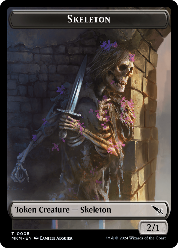 Detective // Skeleton Double-Sided Token [Murders at Karlov Manor Tokens] | Gam3 Escape