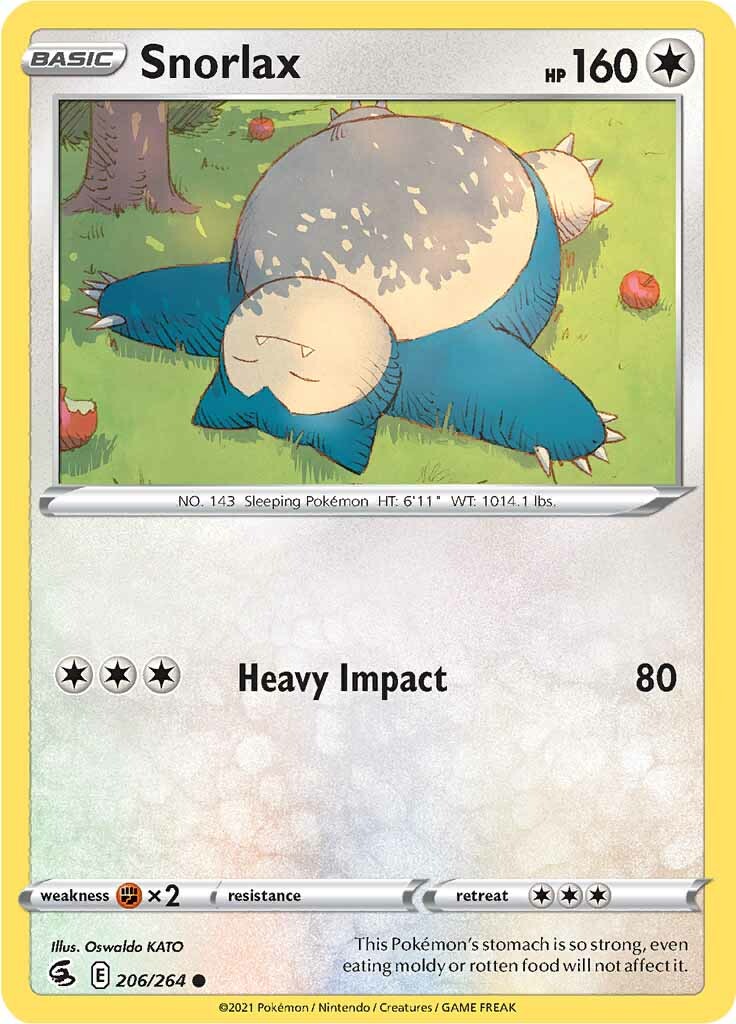 Snorlax (206/264) [Sword & Shield: Fusion Strike] | Gam3 Escape