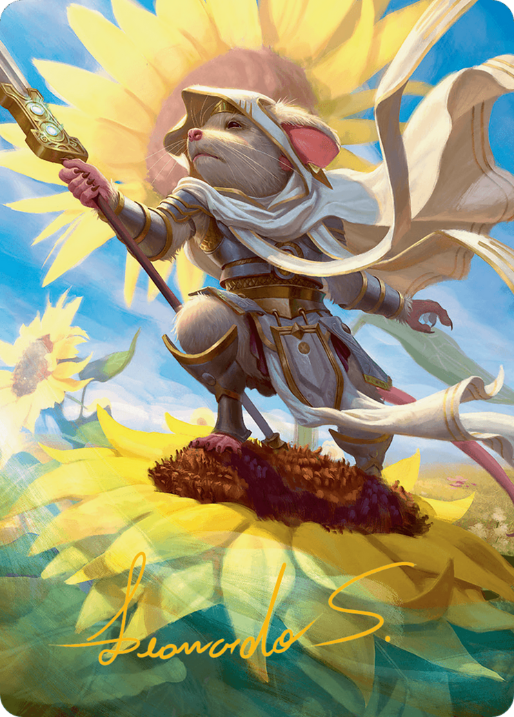 Elspeth, Sun's Champion Art Card (Gold-Stamped Signature) [Bloomburrow Art Series] | Gam3 Escape