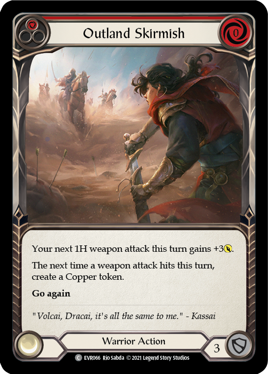 Outland Skirmish (Red) [EVR066] (Everfest)  1st Edition Rainbow Foil | Gam3 Escape