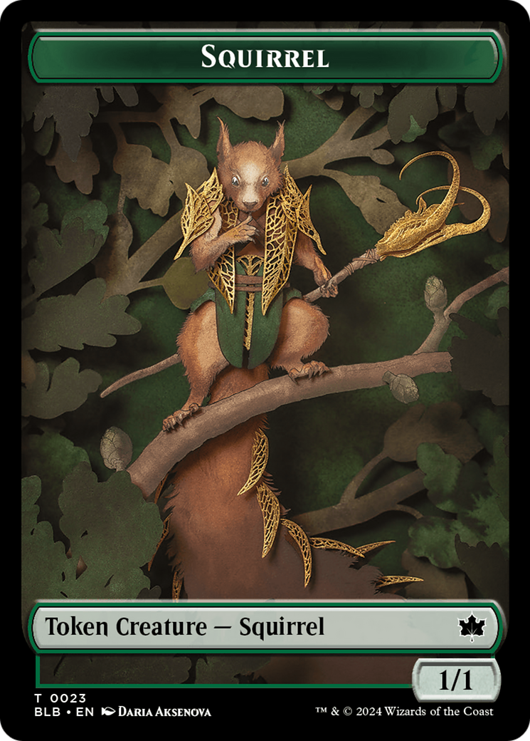 Squirrel // Treasure Double-Sided Token [Bloomburrow Tokens] | Gam3 Escape