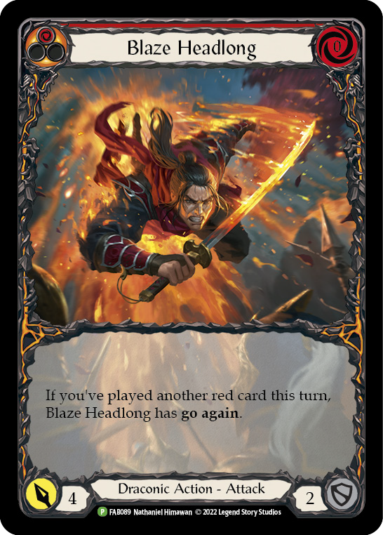 Blaze Headlong [FAB089] (Promo)  Rainbow Foil | Gam3 Escape