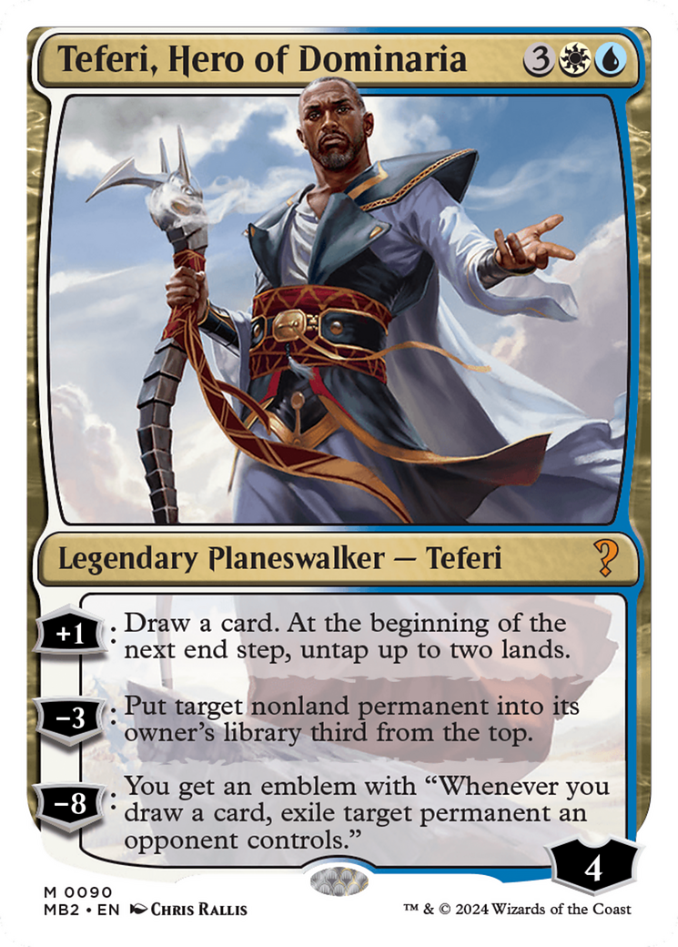 Teferi, Hero of Dominaria (White Border) [Mystery Booster 2] | Gam3 Escape