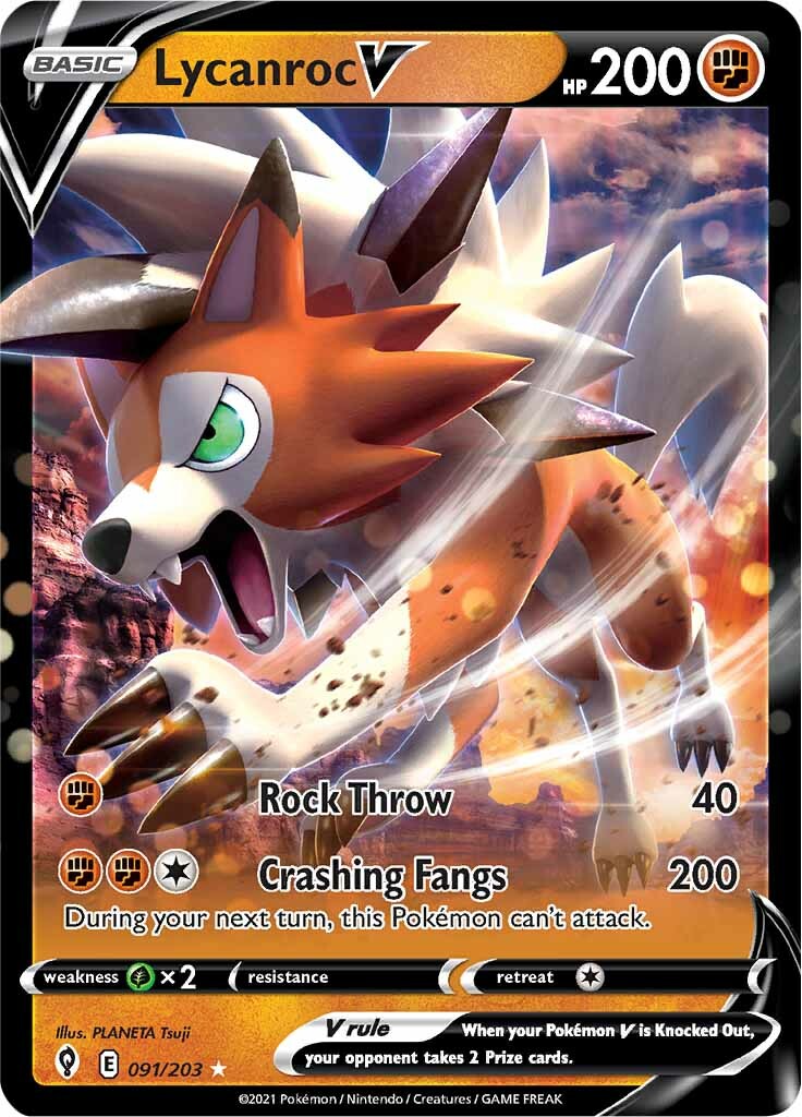 Lycanroc V (091/203) [Sword & Shield: Evolving Skies] | Gam3 Escape