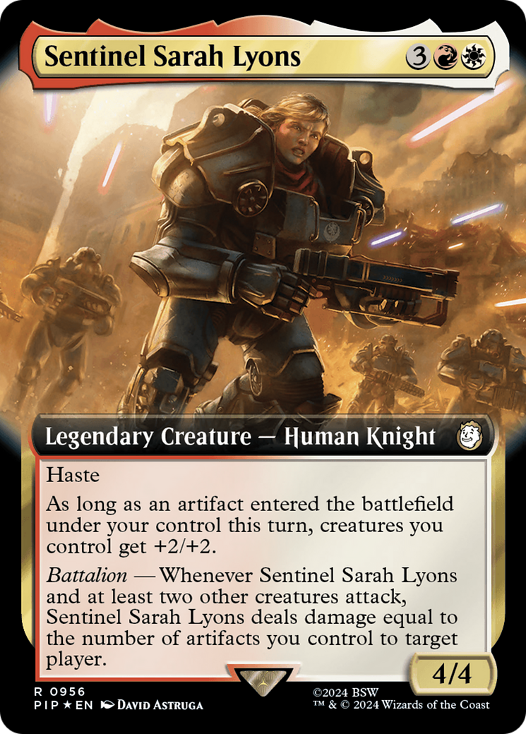 Sentinel Sarah Lyons (Extended Art) (Surge Foil) [Fallout] | Gam3 Escape