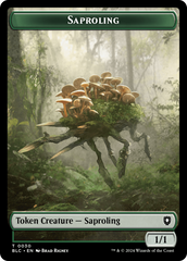 Saproling // Treasure Double-Sided Token [Bloomburrow Commander Tokens] | Gam3 Escape