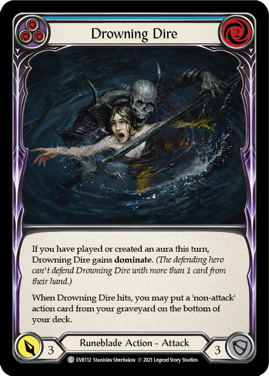 Drowning Dire (Blue) [EVR112] (Everfest)  1st Edition Rainbow Foil | Gam3 Escape