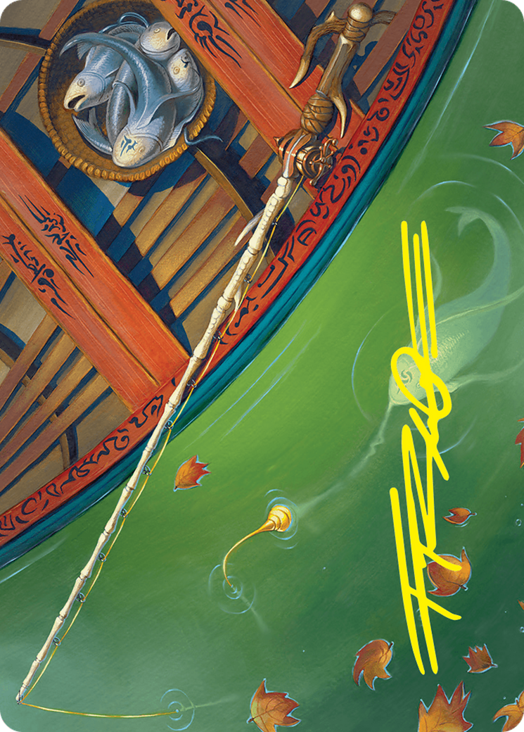 Fishing Pole Art Card (18/54) (Gold-Stamped Signature) [Foundations Art Series] | Gam3 Escape