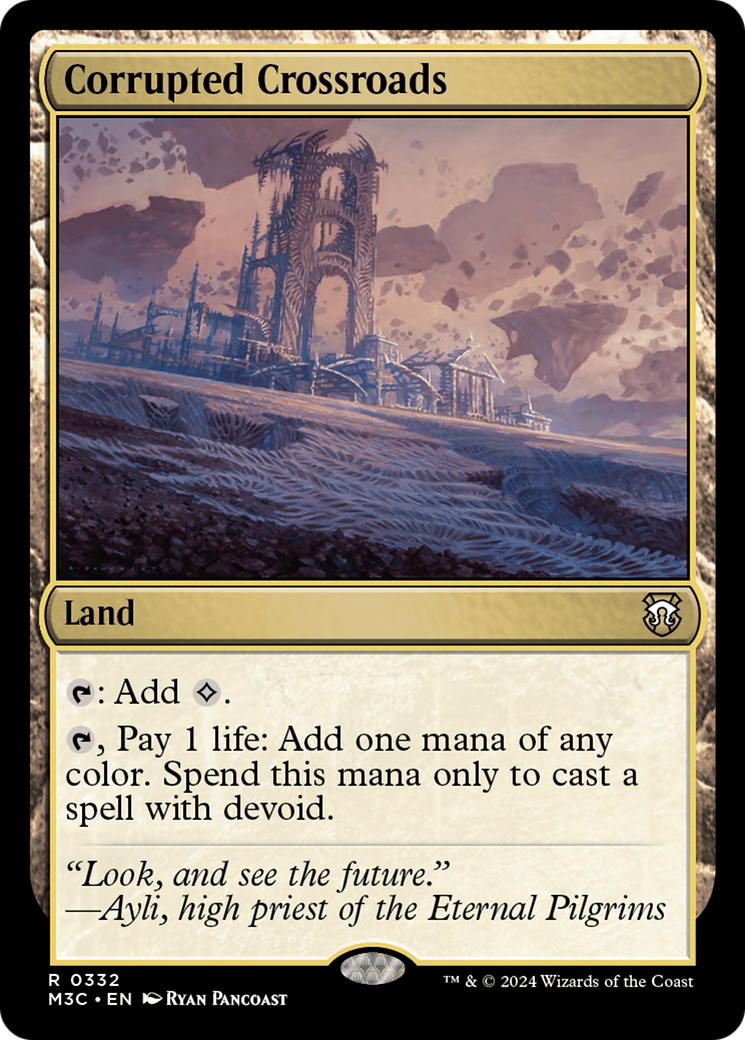 Corrupted Crossroads (Ripple Foil) [Modern Horizons 3 Commander] | Gam3 Escape