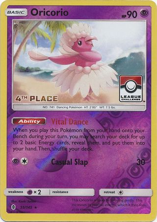 Oricorio (55/145) (League Promo 4th Place) [Sun & Moon: Guardians Rising] | Gam3 Escape