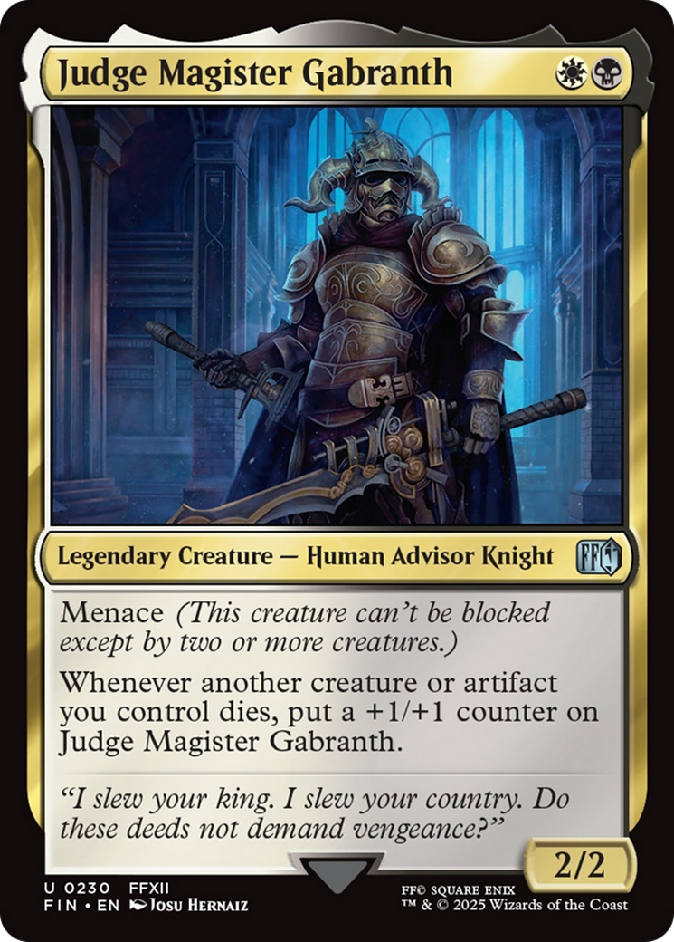 Judge Magister Gabranth [FINAL FANTASY] | Gam3 Escape