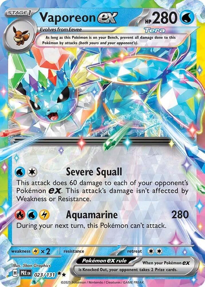 Vaporeon ex (023/131) [Scarlet & Violet: Prismatic Evolutions] | Gam3 Escape