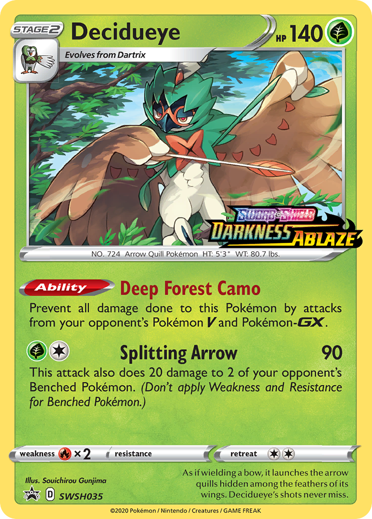 Decidueye (SWSH035) (Prerelease Promo) [Sword & Shield: Black Star Promos] | Gam3 Escape