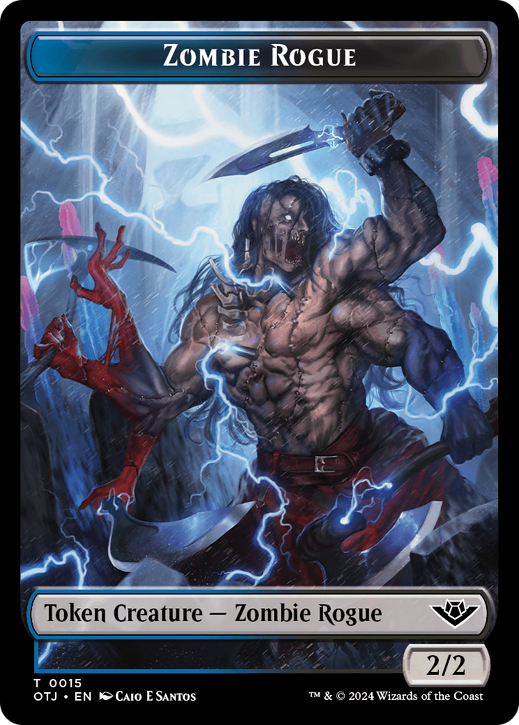 Zombie Rogue Token [Outlaws of Thunder Junction Tokens] | Gam3 Escape