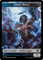 Treasure // Zombie Rogue Double-Sided Token [Outlaws of Thunder Junction Tokens] | Gam3 Escape
