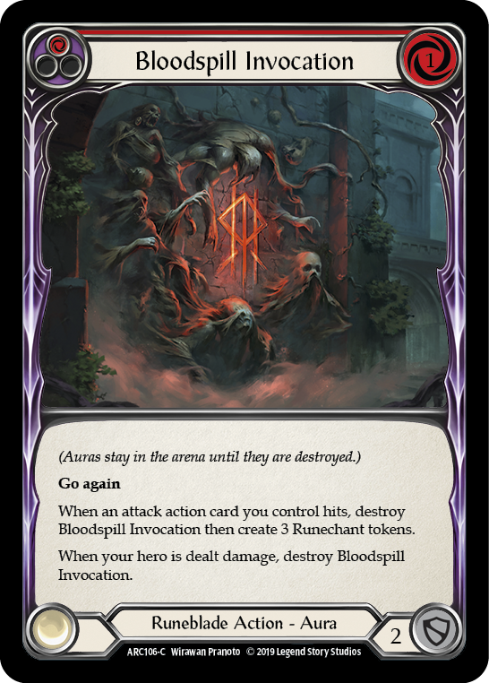 Bloodspill Invocation (Red) [ARC106-C] (Arcane Rising)  1st Edition Rainbow Foil | Gam3 Escape