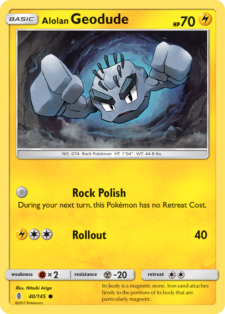 Alolan Geodude (40/145) [Sun & Moon: Guardians Rising] | Gam3 Escape