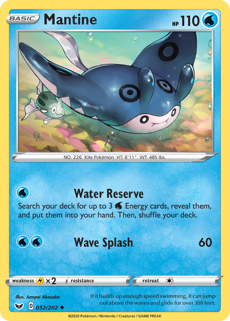 Mantine (052/202) [Sword & Shield: Base Set] | Gam3 Escape