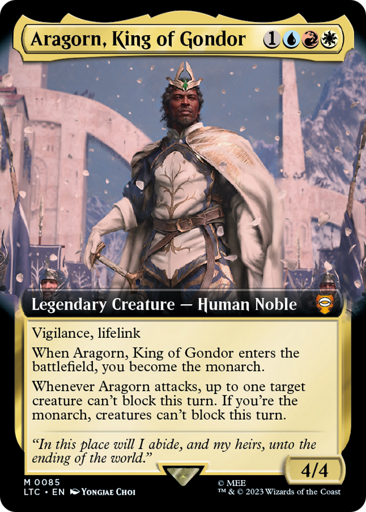 Aragorn, King of Gondor (Extended Art) [The Lord of the Rings: Tales of Middle-Earth Commander] | Gam3 Escape