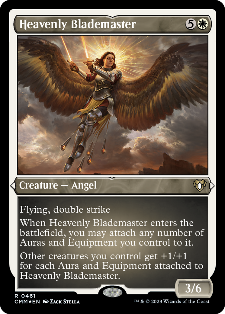Heavenly Blademaster (Foil Etched) [Commander Masters] | Gam3 Escape