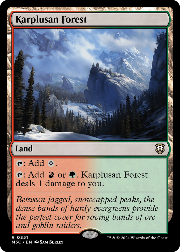 Karplusan Forest (Ripple Foil) [Modern Horizons 3 Commander] | Gam3 Escape