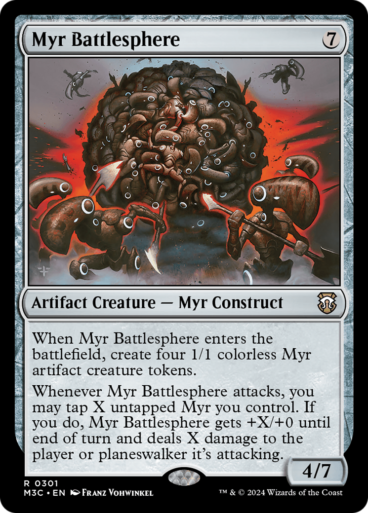 Myr Battlesphere (Ripple Foil) [Modern Horizons 3 Commander] | Gam3 Escape