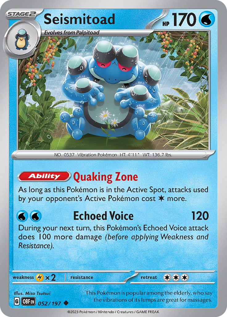 Seismitoad (052/197) [Scarlet & Violet: Obsidian Flames] | Gam3 Escape