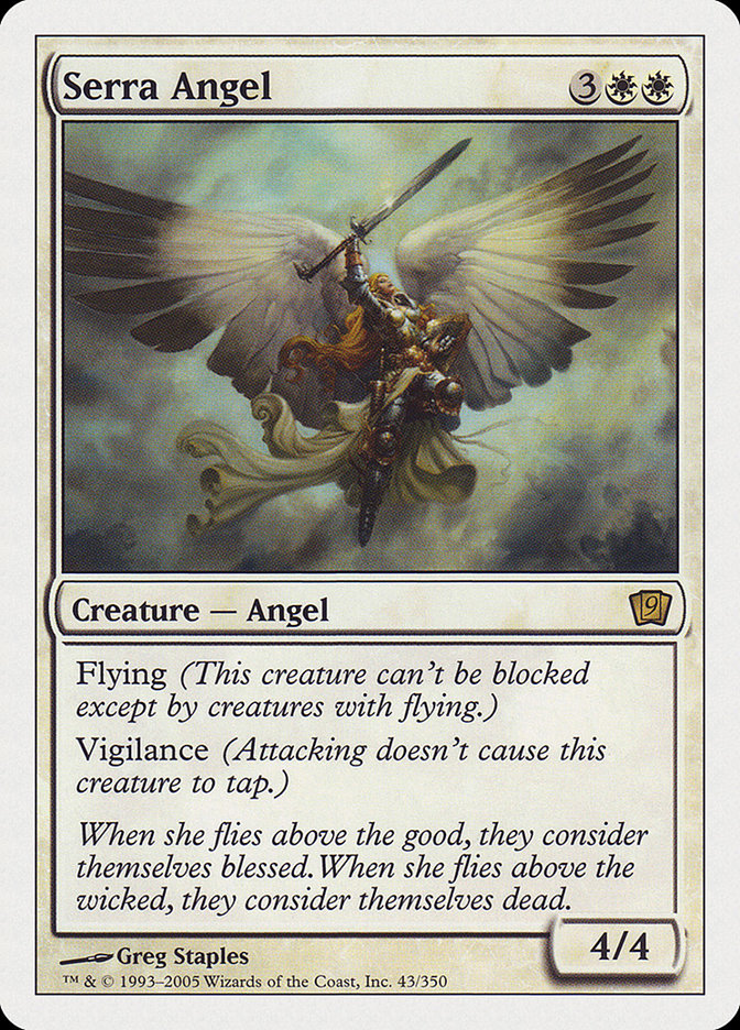 Serra Angel (9th Edition) [Oversize Cards] | Gam3 Escape