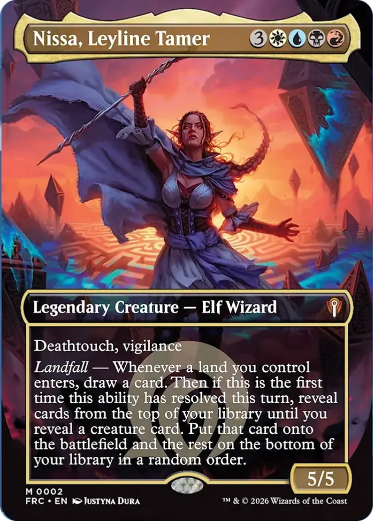 Nissa, Leyline Tamer (Borderless) [Reality Fracture Commander] | Gam3 Escape