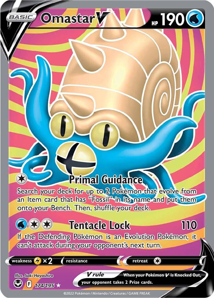 Omastar V (174/195) [Sword & Shield: Silver Tempest] | Gam3 Escape