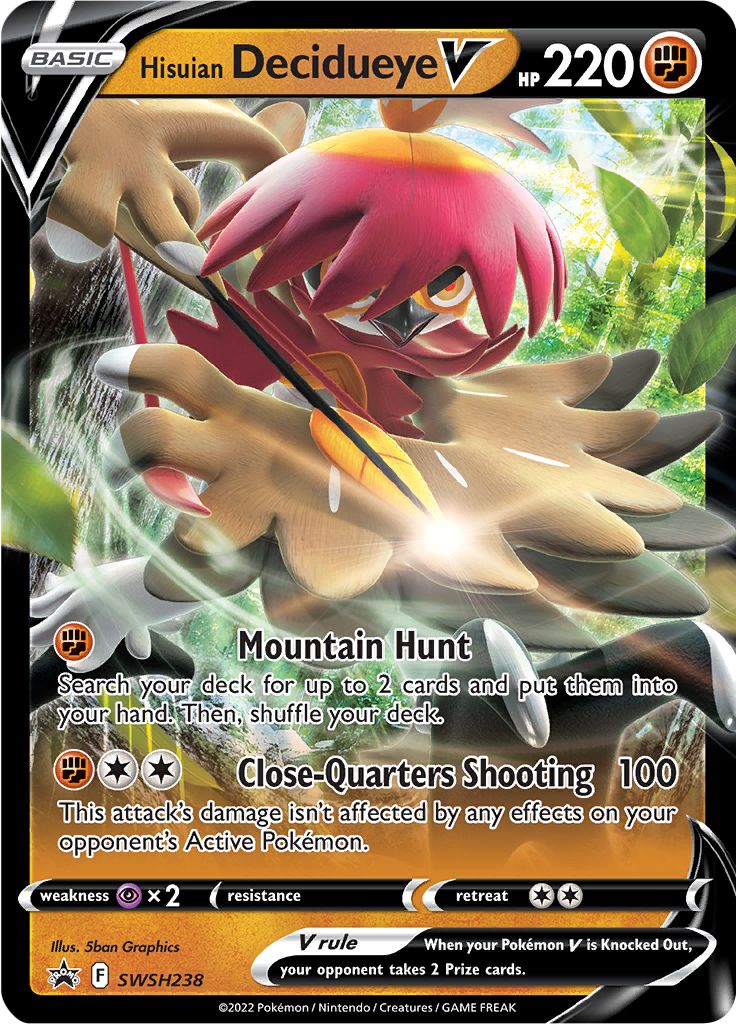 Hisuian Decidueye V (SWSH238) [Sword & Shield: Black Star Promos] | Gam3 Escape