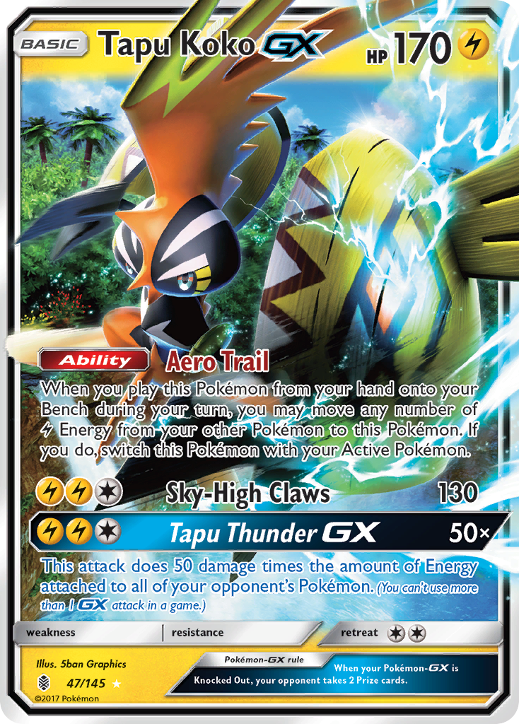 Tapu Koko GX (47/145) [Sun & Moon: Guardians Rising] | Gam3 Escape