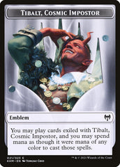 Human Warrior // Tibalt, Cosmic Impostor Emblem Double-Sided Token [Kaldheim Tokens] | Gam3 Escape