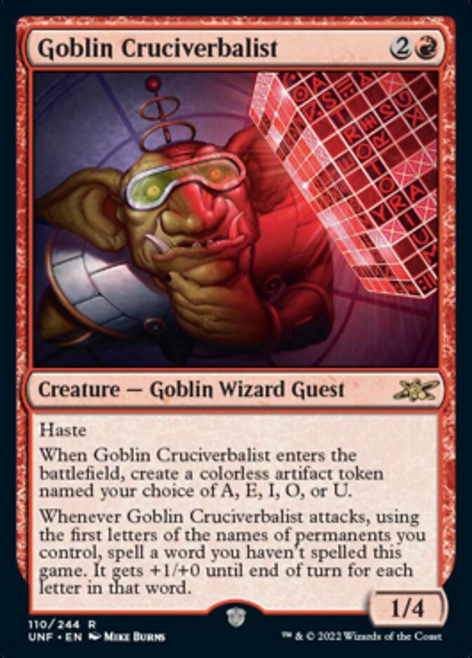Goblin Cruciverbalist [Unfinity] | Gam3 Escape