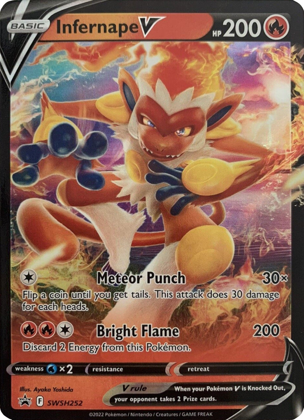 Infernape V (SWSH252) (Jumbo Card) [Sword & Shield: Black Star Promos] | Gam3 Escape