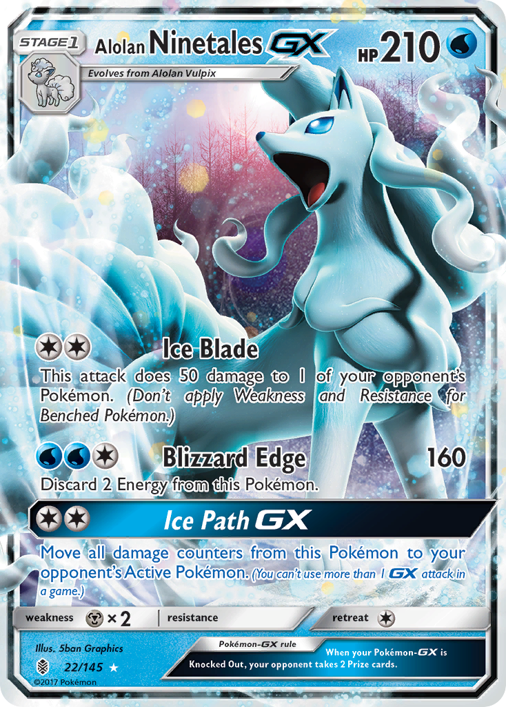 Alolan Ninetales GX (22/145) [Sun & Moon: Guardians Rising] | Gam3 Escape