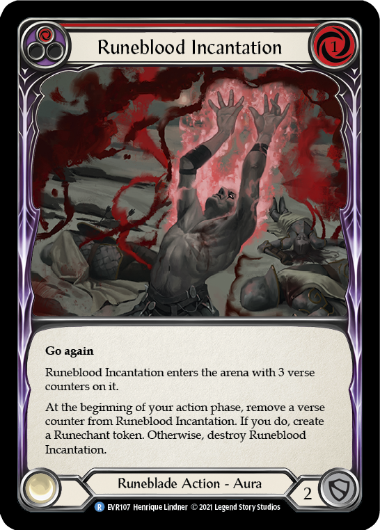 Runeblood Incantation (Red) [EVR107] (Everfest)  1st Edition Rainbow Foil | Gam3 Escape