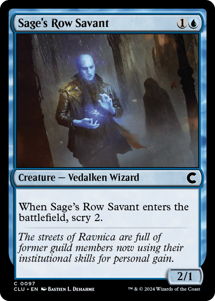 Sage's Row Savant [Ravnica: Clue Edition] | Gam3 Escape