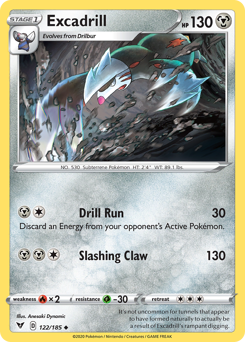Excadrill (122/185) [Sword & Shield: Vivid Voltage] | Gam3 Escape
