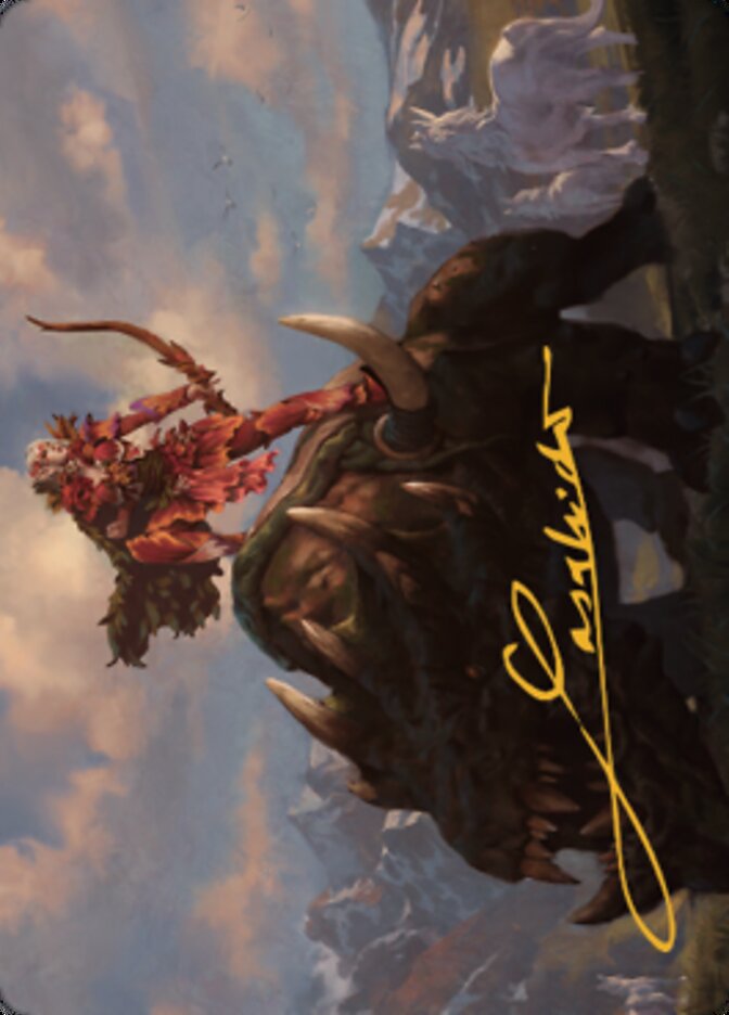 Meria's Outrider Art Card (Gold-Stamped Signature) [Dominaria United Art Series] | Gam3 Escape