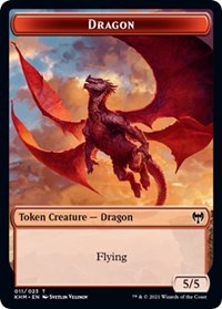 Dragon // Thopter Double-sided Token [Kaldheim Commander Tokens] | Gam3 Escape